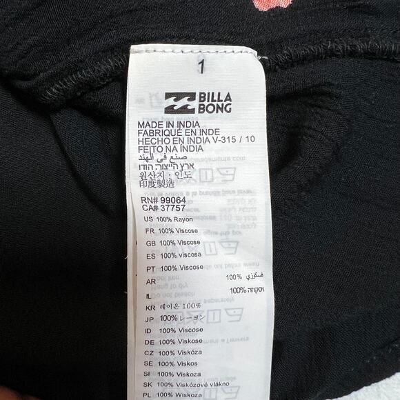 Billabong Distant Highway Blouse Top Size Small Lightweight Floral Print - Picture 9 of 11